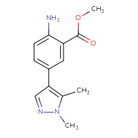 Chemical structure of methyl 2-amino-5-(1,5-dimethyl-1H-pyrazol-4-yl)benzoate - CSSB05834100015