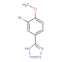 Chemical structure of 5-(3-bromo-4-methoxyphenyl)-1H-1,2,3,4-tetrazole - CSSB00012351601