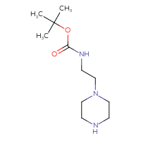 Chemical structure of tert-butyl N-[2-(piperazin-1-yl)ethyl]carbamate - CSSB00011323261