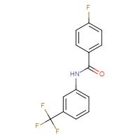 Chemical structure of 4-fluoro-N-[3-(trifluoromethyl)phenyl]benzamide - CSSB00026319868