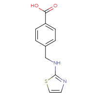 Chemical structure of 4-{[(1,3-thiazol-2-yl)amino]methyl}benzoic acid - CSSB00000297318