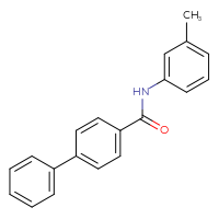 Chemical structure of N-(3-methylphenyl)-[1,1'-biphenyl]-4-carboxamide - CSSB00104130025