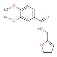 Chemical structure of N-[(furan-2-yl)methyl]-3,4-dimethoxybenzamide - CSSB00027881193