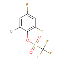 Chemical structure of 2-bromo-4,6-difluorophenyl trifluoromethanesulfonate - CSSB00153435160