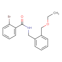 Chemical structure of 2-bromo-N-{[2-(ethoxymethyl)phenyl]methyl}benzamide - CSSB00026892850