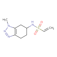 Chemical structure of N-(1-methyl-4,5,6,7-tetrahydro-1H-1,2,3-benzotriazol-6-yl)ethene-1-sulfonamide - CSSB14985847641