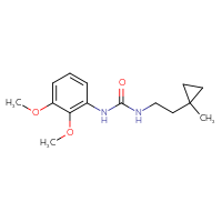 Chemical structure of 1-(2,3-dimethoxyphenyl)-3-[2-(1-methylcyclopropyl)ethyl]urea - CSSB02027927783