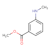 Chemical structure of methyl 3-(methylamino)benzoate - CSSB00011806195