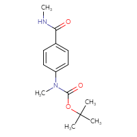 Chemical structure of tert-butyl N-methyl-N-[4-(methylcarbamoyl)phenyl]carbamate - CSSB02126177369