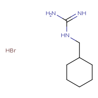 Chemical structure of N-(cyclohexylmethyl)guanidine hydrobromide - CSSB00025773538