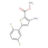 Chemical structure of methyl 3-amino-5-(2,5-difluorophenyl)thiophene-2-carboxylate - CSSB00000536964