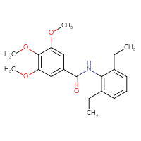 Chemical structure of N-(2,6-diethylphenyl)-3,4,5-trimethoxybenzamide - CSSB00046143269