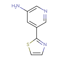 Chemical structure of 5-(1,3-thiazol-2-yl)pyridin-3-amine - CSSB00000732877