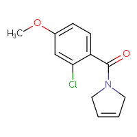 Chemical structure of 1-(2-chloro-4-methoxybenzoyl)-2,5-dihydro-1H-pyrrole - CSSB01994097936