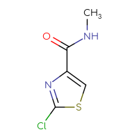 Chemical structure of 2-chloro-N-methyl-1,3-thiazole-4-carboxamide - CSSB00010509358