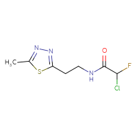 Chemical structure of 2-chloro-2-fluoro-N-[2-(5-methyl-1,3,4-thiadiazol-2-yl)ethyl]acetamide - CSSB09894194327