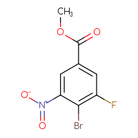 Chemical structure of methyl 4-bromo-3-fluoro-5-nitrobenzoate - CSSB00000759293