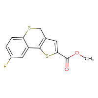 Chemical structure of methyl 8-fluoro-4H-thieno[3,2-c]thiochromene-2-carboxylate - CSSB01394135016