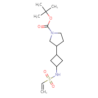 Chemical structure of tert-butyl 3-(3-ethenesulfonamidocyclobutyl)pyrrolidine-1-carboxylate - CSSB02517764966