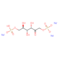 Chemical structure of trisodium (3S,4R,5R)-6-(hydrogen phosphonatooxy)-3,4,5-trihydroxy-2-oxohexyl phosphate - CSSB00102522460