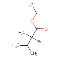 Chemical structure of ethyl 2-bromo-2,3-dimethylbutanoate - CSSB14799044009