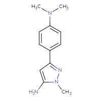 Chemical structure of 3-[4-(dimethylamino)phenyl]-1-methyl-1H-pyrazol-5-amine - CSSB00010957312