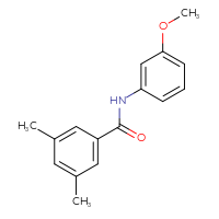 Chemical structure of N-(3-methoxyphenyl)-3,5-dimethylbenzamide - CSSB00026303100