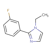 Chemical structure of 1-ethyl-2-(3-fluorophenyl)-1H-imidazole - CSSB00025785191