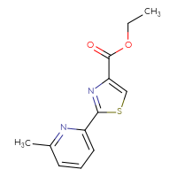 Chemical structure of ethyl 2-(6-methylpyridin-2-yl)-1,3-thiazole-4-carboxylate - CSSB00006414421