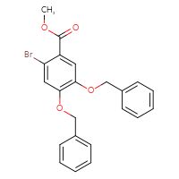 Chemical structure of methyl 4,5-bis(benzyloxy)-2-bromobenzoate - CSSB17214011263
