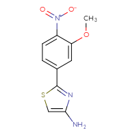 Chemical structure of 2-(3-methoxy-4-nitrophenyl)-1,3-thiazol-4-amine - CSSB00160468857