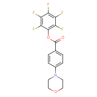 Chemical structure of 2,3,4,5,6-pentafluorophenyl 4-(morpholin-4-yl)benzoate - CSSB00020620021