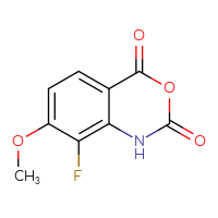 Chemical structure of 8-fluoro-7-methoxy-2,4-dihydro-1H-3,1-benzoxazine-2,4-dione - CSSB00021991448