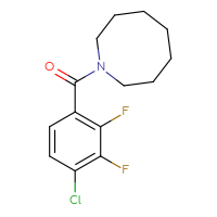 Chemical structure of 1-(4-chloro-2,3-difluorobenzoyl)azocane - CSSB06458485384