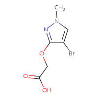 Chemical structure of 2-[(4-bromo-1-methyl-1H-pyrazol-3-yl)oxy]acetic acid - CSSB00020828671