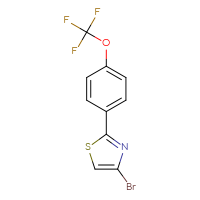 Chemical structure of 4-bromo-2-[4-(trifluoromethoxy)phenyl]-1,3-thiazole - CSSB00021904031