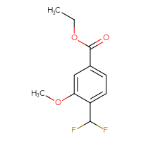 Chemical structure of ethyl 4-(difluoromethyl)-3-methoxybenzoate - CSSB03558056544