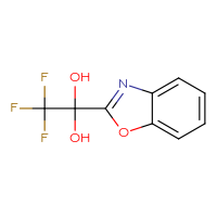 Chemical structure of 1-(1,3-benzoxazol-2-yl)-2,2,2-trifluoroethane-1,1-diol - CSSB00021638310