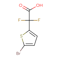 Chemical structure of 2-(5-bromothiophen-2-yl)-2,2-difluoroacetic acid - CSSB00020888392
