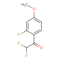 Chemical structure of 2,2-difluoro-1-(2-fluoro-4-methoxyphenyl)ethan-1-one - CSSB00012887179