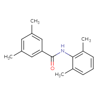 Chemical structure of N-(2,6-dimethylphenyl)-3,5-dimethylbenzamide - CSSB00046132538
