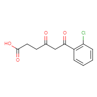 Chemical structure of 6-(2-chlorophenyl)-4,6-dioxohexanoic acid - CSSB21432529414