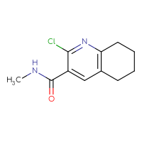 Chemical structure of 2-chloro-N-methyl-5,6,7,8-tetrahydroquinoline-3-carboxamide - CSSB01046929638