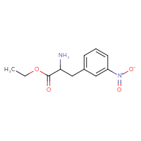Chemical structure of ethyl 2-amino-3-(3-nitrophenyl)propanoate - CSSB00005830584