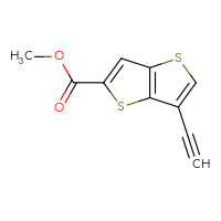 Chemical structure of methyl 6-ethynylthieno[3,2-b]thiophene-2-carboxylate - CSSB14948180211