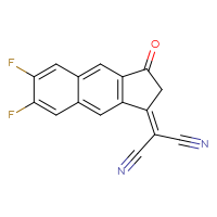 Chemical structure of 2-{6,7-difluoro-3-oxo-1H,2H,3H-cyclopenta[b]naphthalen-1-ylidene}propanedinitrile - CSSB14813040147