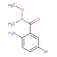 Chemical structure of 2-amino-5-bromo-N-methoxy-N-methylbenzamide - CSSB00012351135