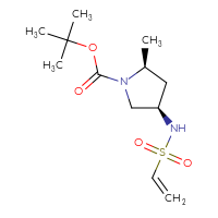 Chemical structure of tert-butyl (2S,4R)-4-ethenesulfonamido-2-methylpyrrolidine-1-carboxylate - CSSB20440468404