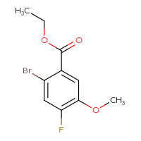 Chemical structure of ethyl 2-bromo-4-fluoro-5-methoxybenzoate - CSSB00028659421