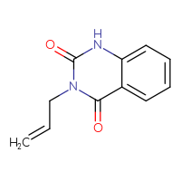 Chemical structure of 3-(prop-2-en-1-yl)-1,2,3,4-tetrahydroquinazoline-2,4-dione - CSSB00000021641